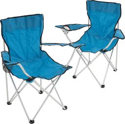  DLGTP Zestaw 2 krzeseł kempingowych krzesło składane w kolorze niebieskim