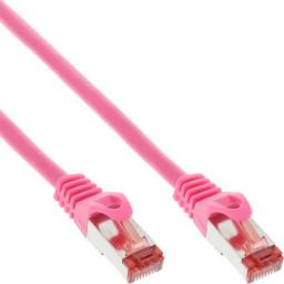  InLine Patchcord S/FTP, PiMF, Cat.6, PVC, różowy 7.5m (76407M)