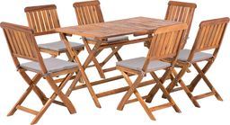  Shumee Zestaw ogrodowy drewniany stół i 6 krzeseł CENTO