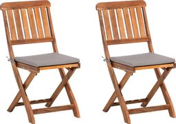  Shumee Zestaw 2 krzeseł do ogrodu drewniany CENTO