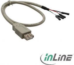  InLine USB zew. - USB wew., 0.4m, Szary (33440B)