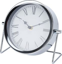  KMTP Zegar stołowy okrągły śr.16cm srebrny Glamour