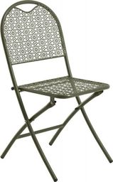  KMTP Krzesło składane metalowe 87x40x37,5 cm zielone