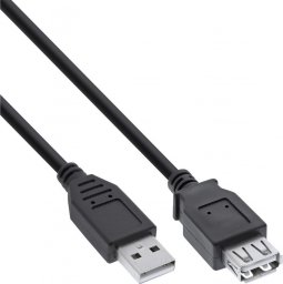 Kabel USB InLine USB-A - USB-A 3 m Czarny (34603B)