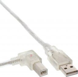 Kabel USB InLine USB-A - USB-B 1 m Przezroczysty (34519L)