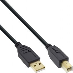 Kabel USB InLine USB-A - USB-B 3 m Czarny (34535S)
