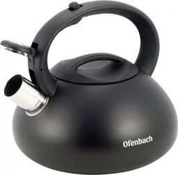  Ofenbach Czarny czajnik stalowy z gwizdkiem gaz indukcja 2,5L