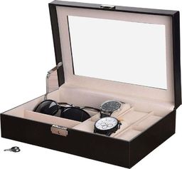  KMTP Pudełko etui organizer na 6 zegarków i 3 pary okularów