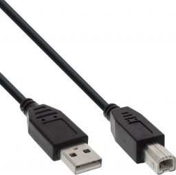 Kabel USB InLine USB-A - USB-B 3 m Czarny (34535X)