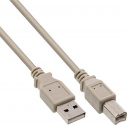 Kabel USB InLine USB-A - USB-B 7 m Szary (34557H)