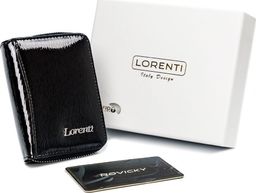  Lorenti Niewielki, lakierowany portfel skórzany z kieszonką zewnętrzną, RFID Lorenti Nie dotyczy