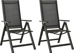  vidaXL Składane krzesła ogrodowe, 2 szt., textilene i aluminium