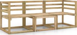  vidaXL Ogrodowa sofa 3-osobowa, impregnowane na zielono drewno sosnowe