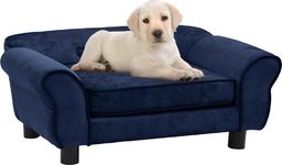  vidaXL Sofa dla psa, niebieska, 72x45x30 cm, pluszowa