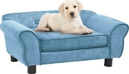  vidaXL Sofa dla psa, turkusowa, 72x45x30 cm, pluszowa