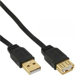 Kabel USB InLine USB-A - USB-A 5 m Czarny (34605F)