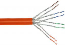  InLine Kabel instalacyjny S/FTP, PiMF, Cat.7a, AWG23, 1200MHz, halogen free, pomarańczowy, 50m (77050I)