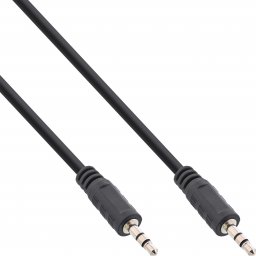 Kabel InLine Jack 3.5mm - Jack 3.5mm 0.3m czarny (99932E)