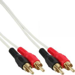 Kabel Intos RCA (Cinch) x2 - RCA (Cinch) x2 2m biały (89933W)