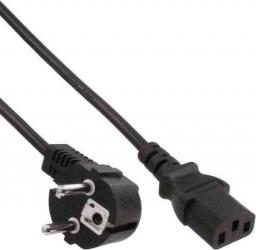 Kabel zasilający InLine Typ F German kątowy - C13 IEC żeński (16655L)