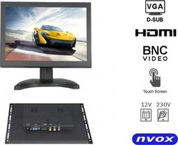 Nvox Monitor dotykowy open frame lcd 8cali cali led vga hdmi av bnc 12v 230v