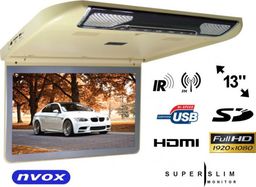 Nvox Monitor samochodowy podwieszany podsufitowy lcd 13cali cali hdmi usb sd