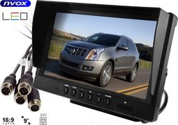 Nvox Monitor samochodowy lcd 9cali ahd cofania i monitoringu z obsługą do 2 kamer 12v 24v
