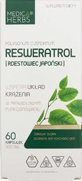  Medica Herbs Medica Herbs Resweratrol (Rdestowiec Japoński) 500 mg - 60 kapsułek