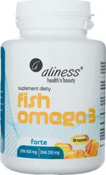 Aliness MedicaLine Aliness Fish Omega 3 FORTE 500 mg / 250 mg - 90 kapsułek
