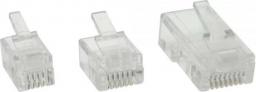  InLine Modularny wtyk 8P8C, RJ45 do zaciskarki, RJ - kabel ribbon ISDN, 10 sztuk (73018)