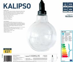 Lampa wisząca Platinet PLATINET PENDANT LAMP KALIPSO P150438-D E27 CHROME+CLEAR GLASS 18x32 [44029]