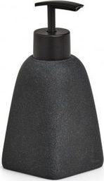 Dozownik do mydła Zeller Dark Stone, polyresin, czarny, 7,1x15,7 cm