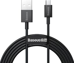 Kabel USB Baseus USB-A - microUSB 2 m Czarny (BSU2823BLK)