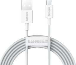 Kabel USB Baseus USB-A - microUSB 2 m Biały (BSU2825WHT)