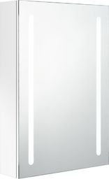  vidaXL Szafka górna z lustrem i LED 50cm biała połysk (326501)