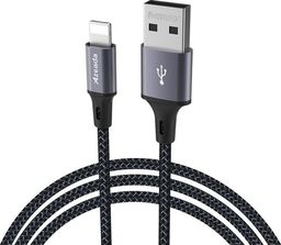 Kabel USB Proda USB-A - Lightning 1 m Szary (6971278723035)