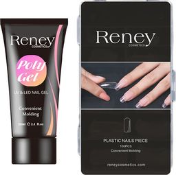  Reney Cosmetics Zestaw Reney Polygel Acrylgel 1sztuka + Tipsy formy