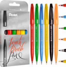  Tombow Zestaw Pisaków Touch Brush Pen 6 ciepłych kolorów