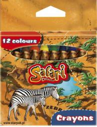  Starpak Kredki świecowe 12 kolorów Safari - 217634