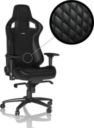 Fotel Noblechairs EPIC z prawdziwej skóry - czarny (GAGC-033)