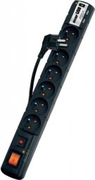 Listwa zasilająca Acar USB przeciwprzepięciowa 6 gniazd 3 m czarna (W0158)