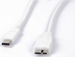 Kabel USB LMP USB-C - microUSB 1 m Biały (LMP-USBC-MUSB-W)