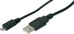 Kabel USB Digitus USB-A - microUSB 1.8 m Czarny (AK-300127-018-S)