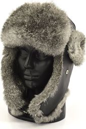 TMC Naturalleather "Baks uszy" Pilotka skórzana, naturalne futro 52-54 cm (S)
