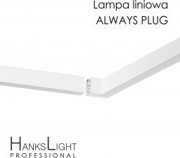 Lampa sufitowa HanksLight Lampa LED HanksLight,white,liniowa,alu,zwiesz,wtyczka-opcja łączenia,1200mm,down36W,4000K