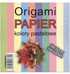 Cormoran Papier do origami, kolory pastelowe, 14x14 cm, 100 kartek