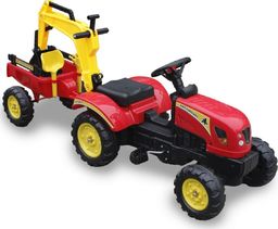  Super-Toys Traktor Na Pedały Z Przyczepą I Koparką/ Tr3007