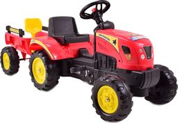  Super-Toys Traktor Na Pedały Z Przyczepą I Akcesoriami