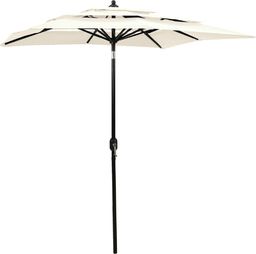  vidaXL 3-poziomowy parasol na aluminiowym słupku, piaskowy, 200x200 cm