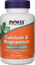  Quicksilver Now Foods Calcium & Magnesium - 100 tabletek